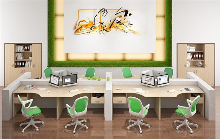 Комплект офисной мебели SIMPLE с эргономичными столами и тумбами в Биробиджане - изображение 6